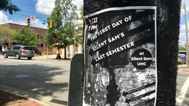 Silent Sam UNC protest sign