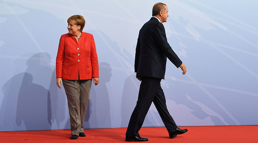 Angela Merkel and Turkey's President Recep Tayyip Erdogan