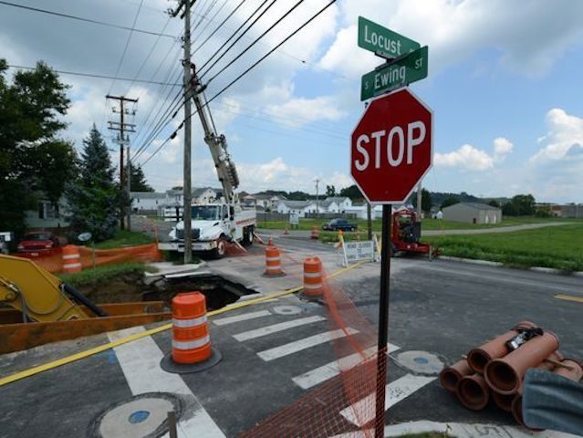 Lancaster, OH sinkhole