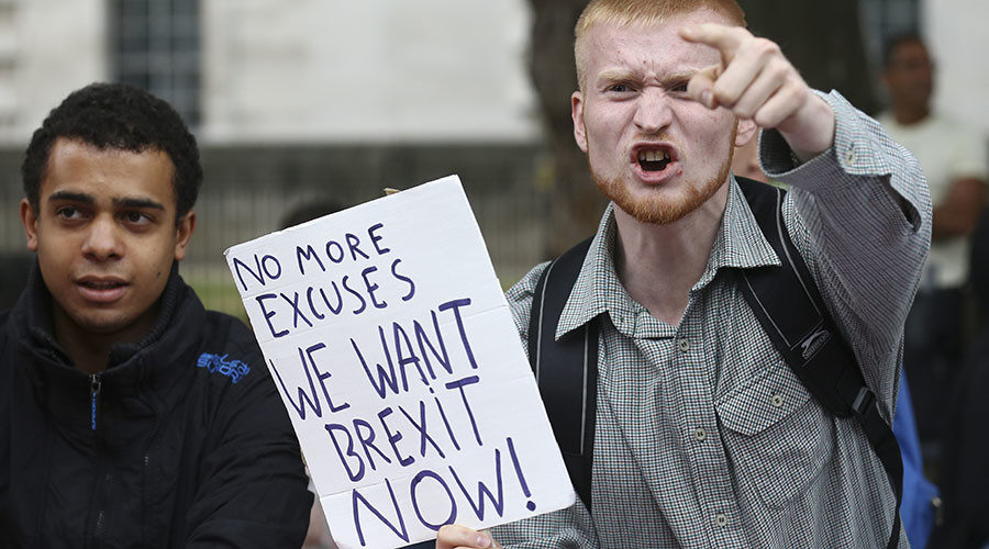 British protesters