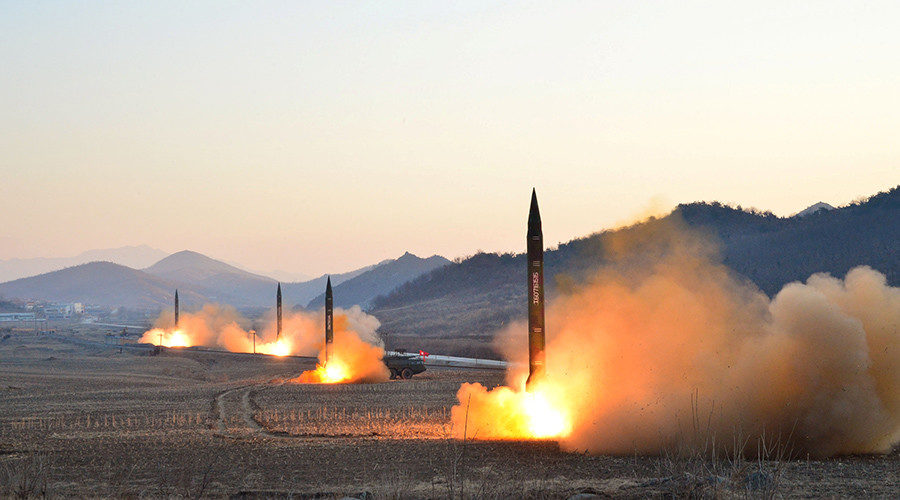 Click to enlarge North Korea missile test
