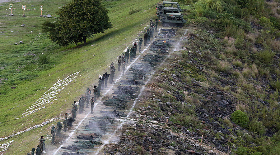 Click to enlarge Venezuelan Army snipers during military drills in Caracas
