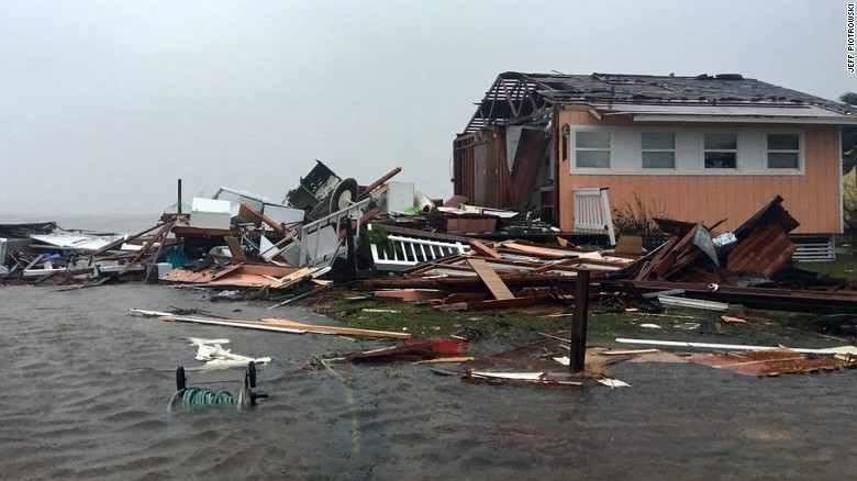 Click to enlarge Hurricane Harvey damage in Rockport, Texas