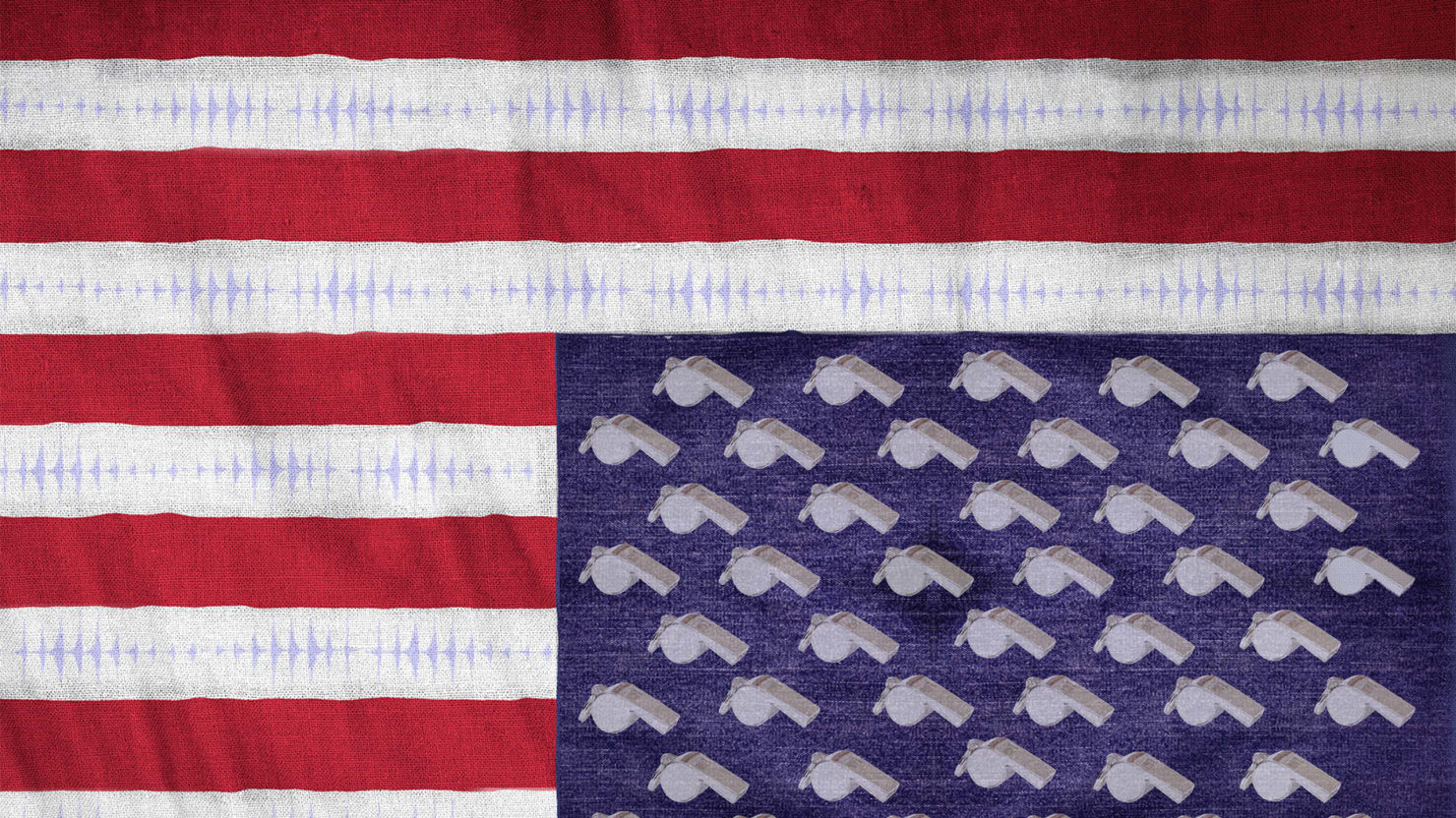whistle blower us flag