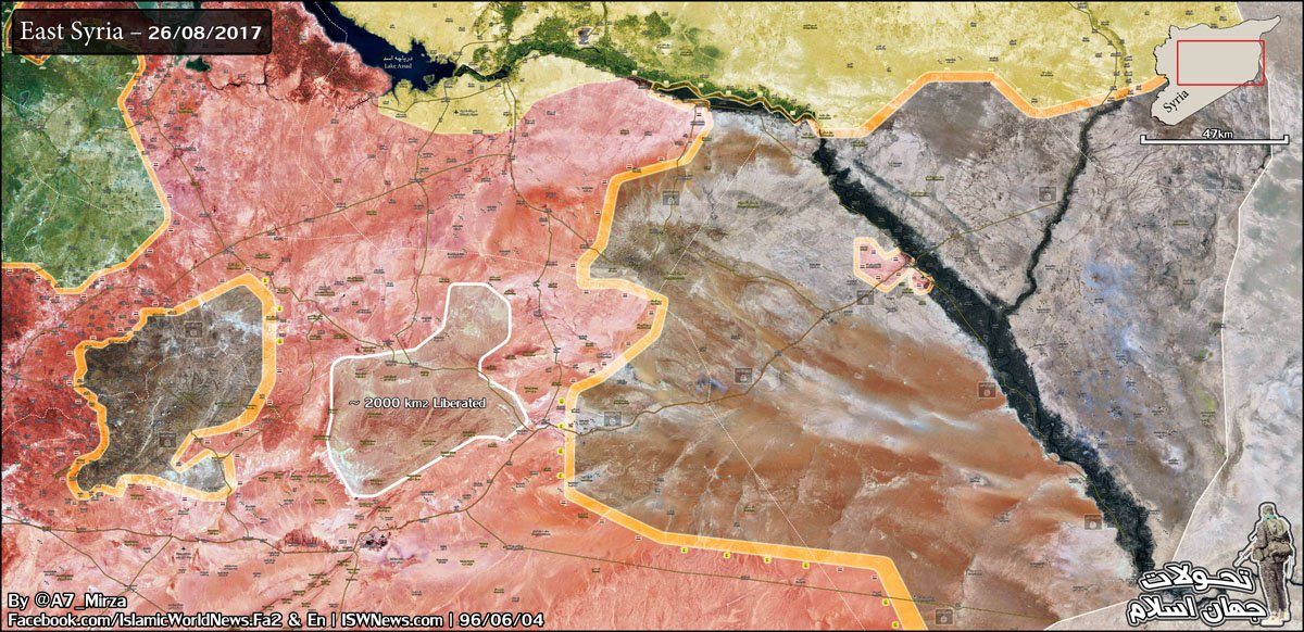Syria battle map 8/27/2017