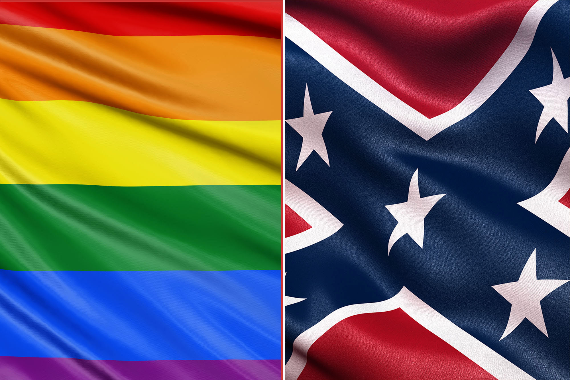 Gay Pride and Confederate Flags