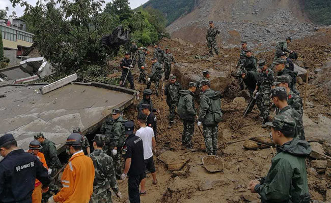 A landslide in Southwest China struck 34 homes, leaving 2 dead and 35 missing