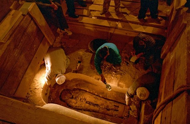 Excavations ancient city Abusir el-Meleq Egypt