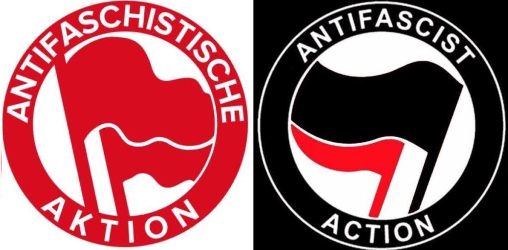 Click to enlarge antifa flag