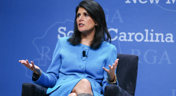 Click to enlarge Nikki Haley, embajadora de EEUU en la ONU