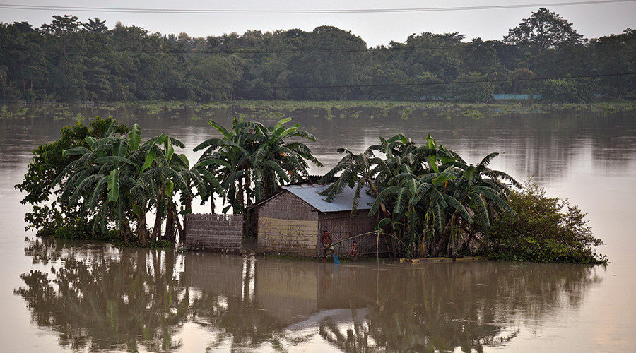 flooded house India