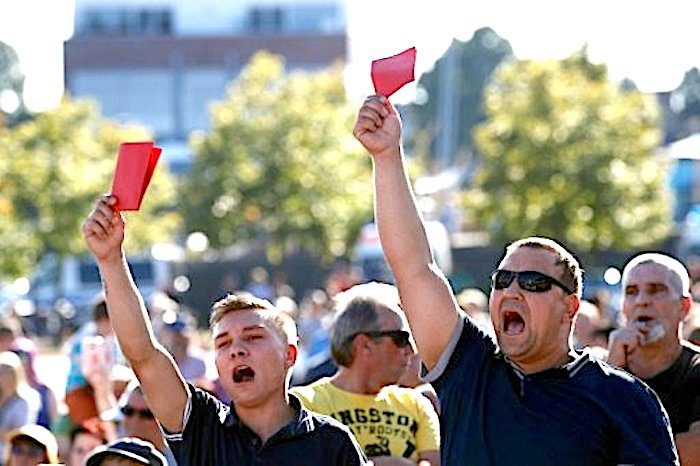 Germans red cards