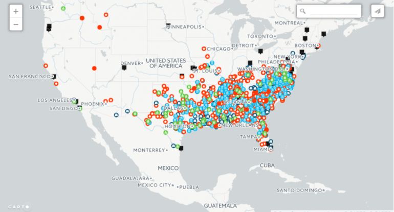 SPLC hate map confederal monuments schools