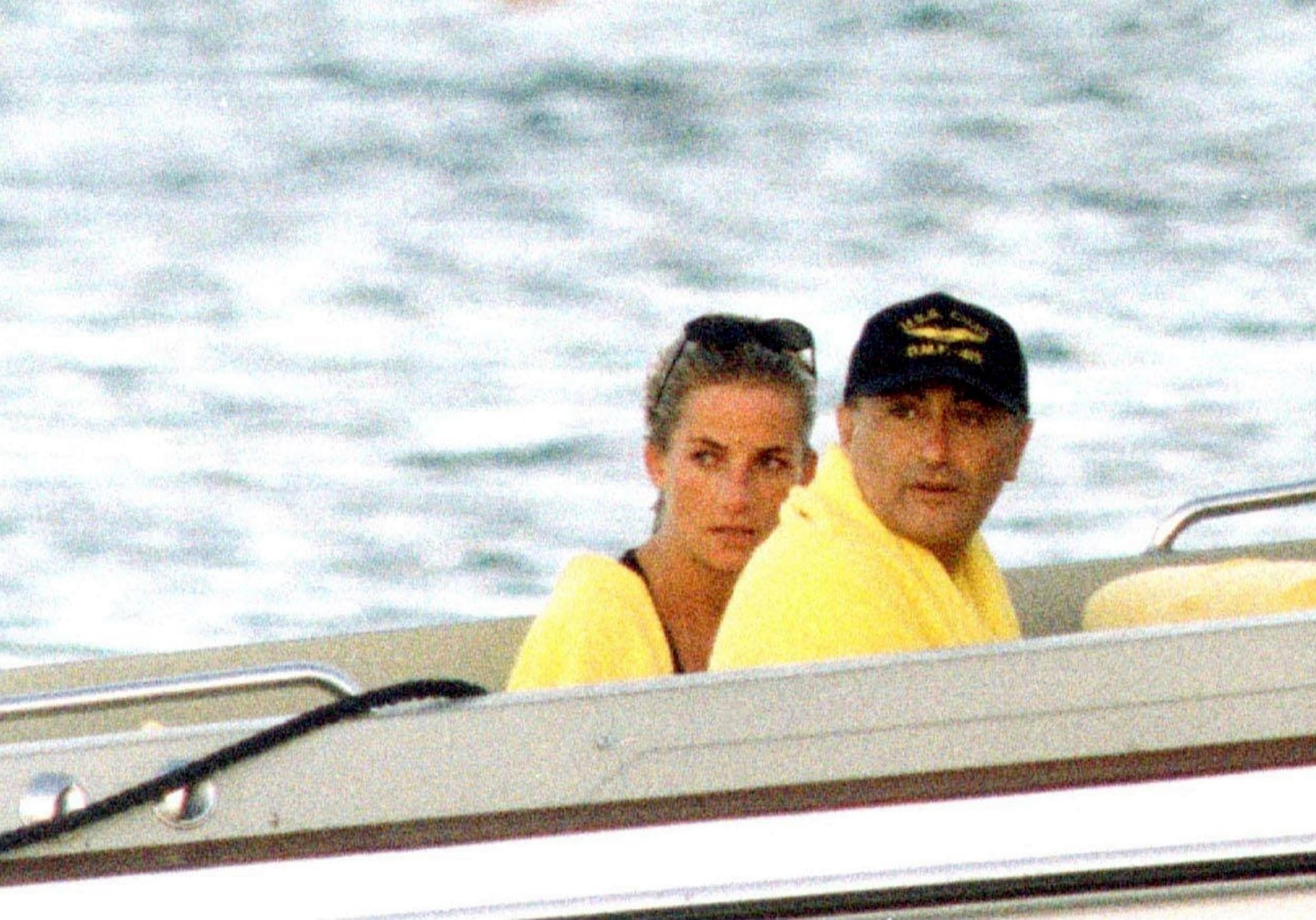 Diana, Princes of Wales and Dodi Fayed pictured in Sardinia, Italy