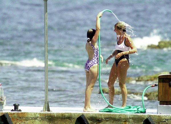 Diana, Princess Of Wales in St Tropez in the summer of 1997