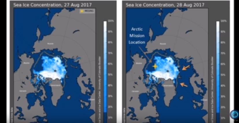 Arctic sea ice gains in August