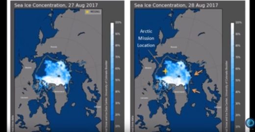 Arctic sea ice gains in August
