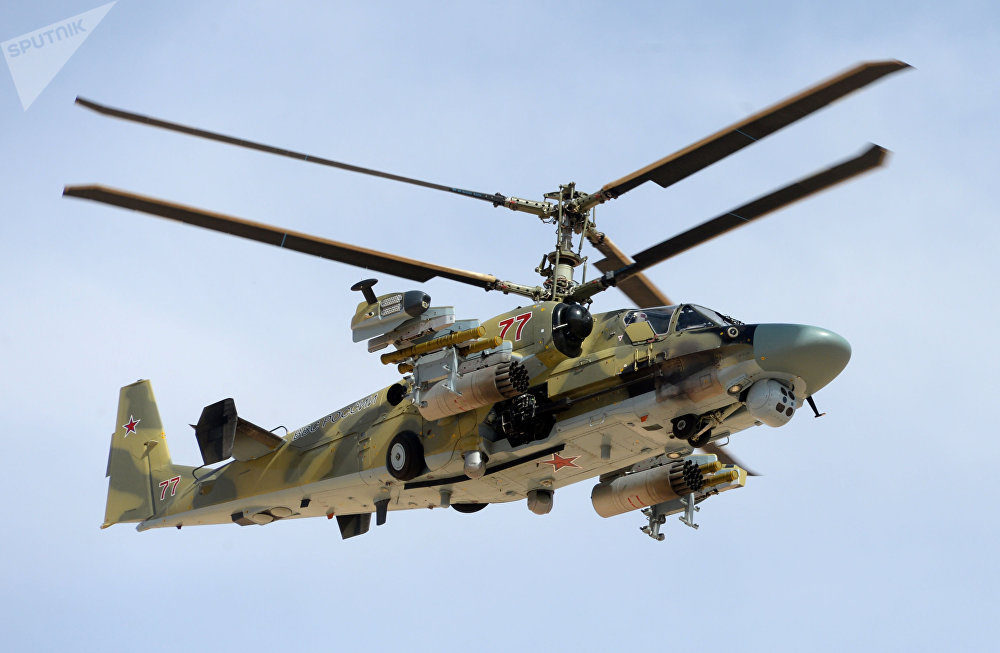The Ka-52 equipped with the Vitebsk electronic warfare system