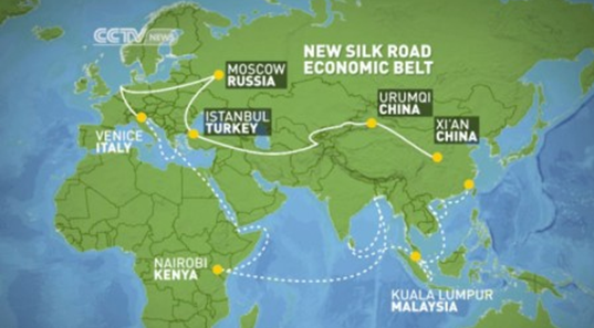 Click to enlarge New Silk Road Economic map