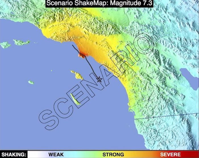 Click to enlarge Quake intensity