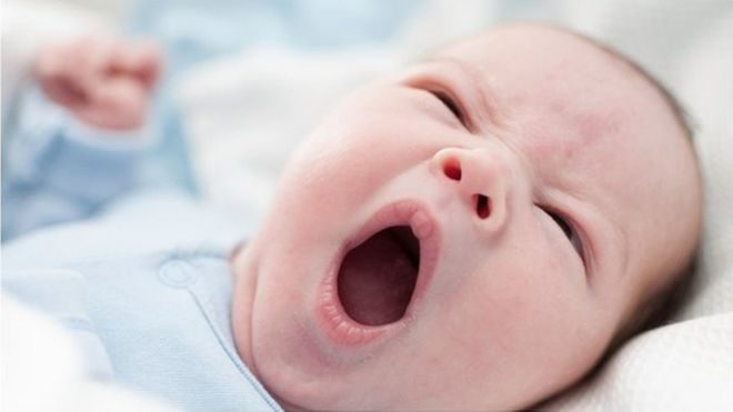 yawning baby