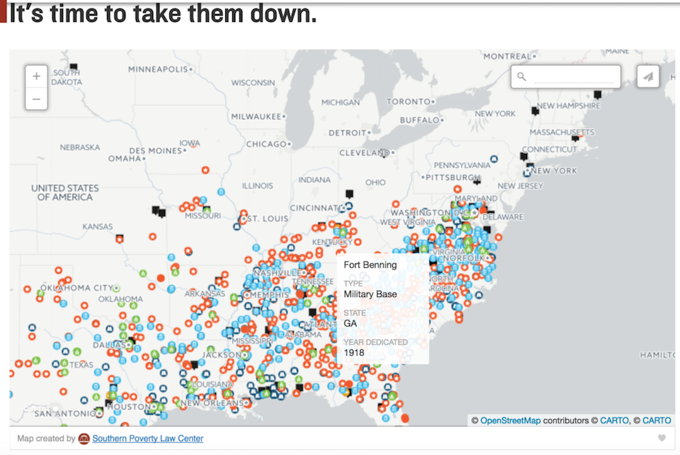 Click to enlarge Fort Benning SPLC hate map