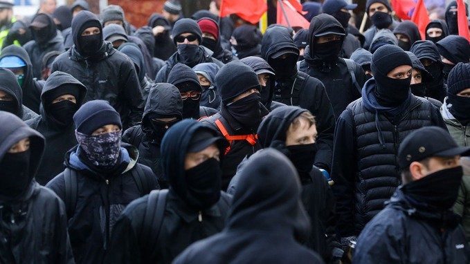 Click to enlarge A Group of Antifa Terrorists in Berkeley, CA