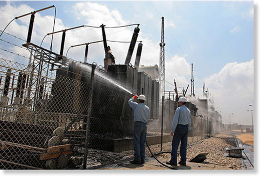 Click to enlarge Gaza power plant bombed by Israel