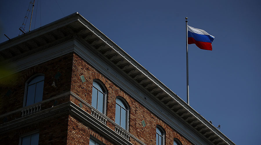 A view of the Russian consulate on August 31, 2017 in San Francisco, California