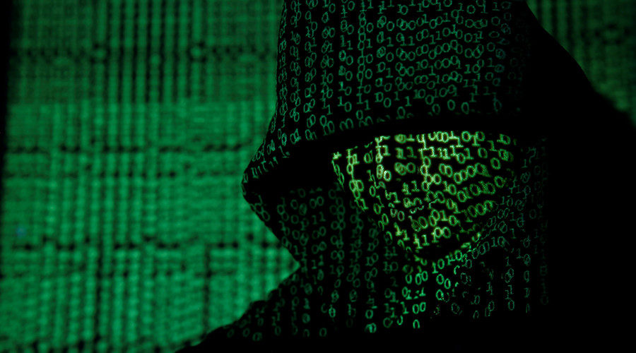 masked computer hacker graphic