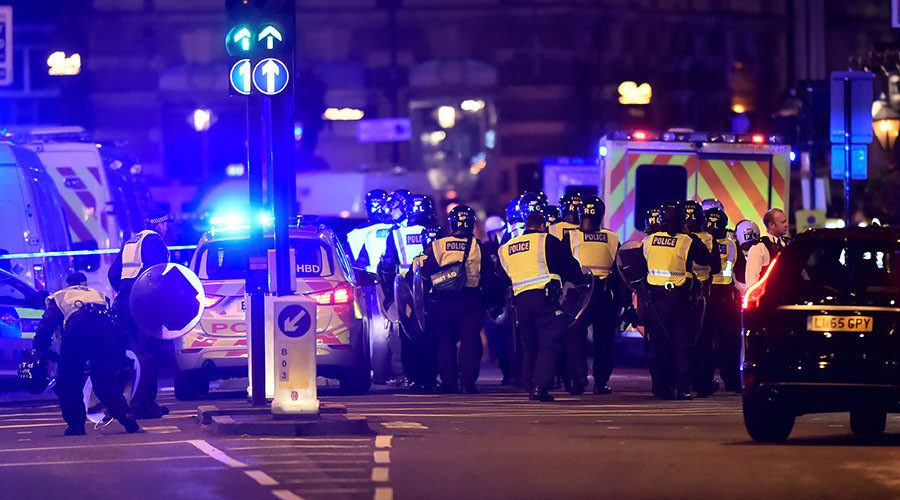 Police attend to an incident on London Bridge in London, Britain, June 3, 2017