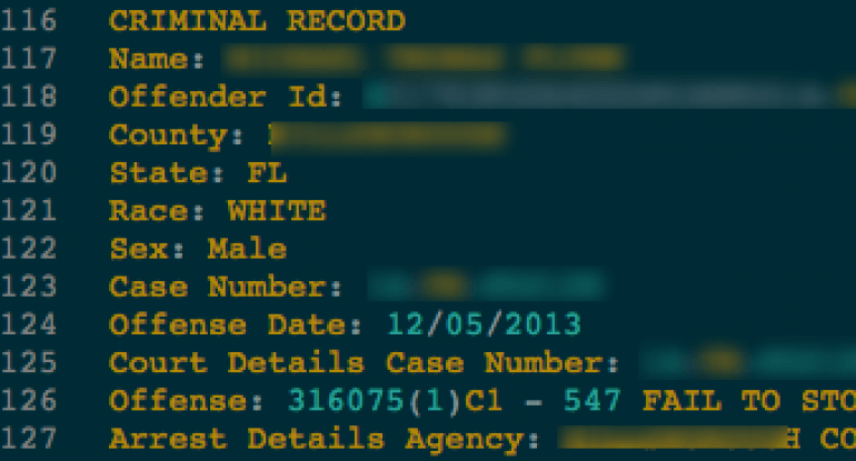 criminal record screen