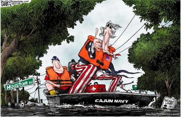 Cajun Navy political cartoon