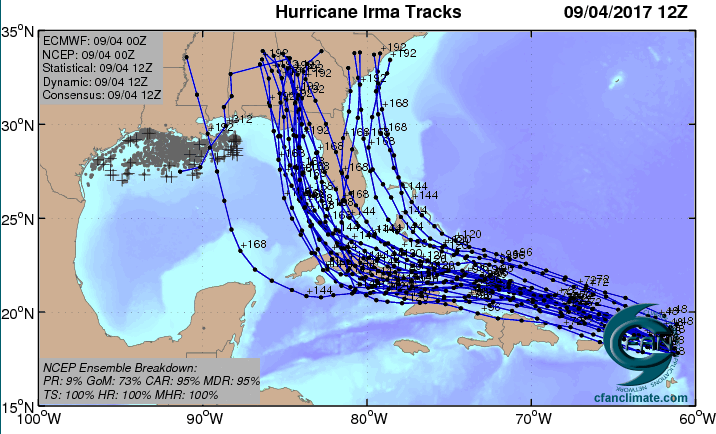 Click to enlarge Hurrican Irma Tracks
