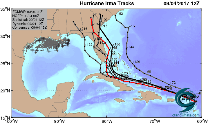 Hurrican Irma Tracks