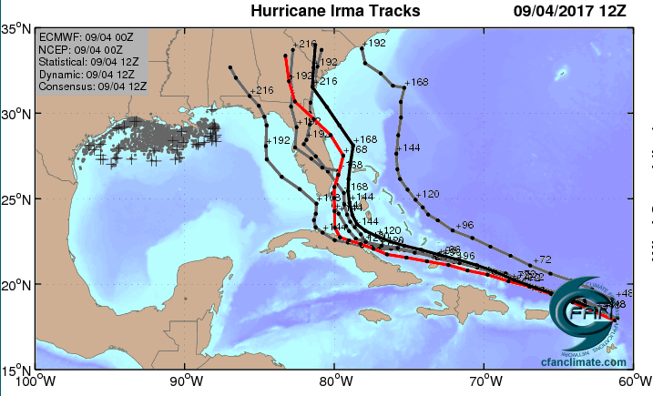 Click to enlarge Hurrican Irma Tracks