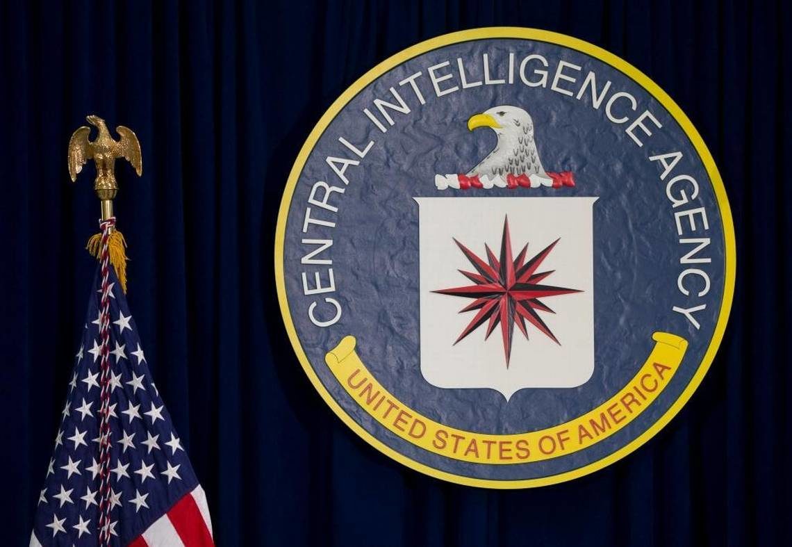 The seal of the Central Intelligence Agency at CIA headquarters in Langley, Va.