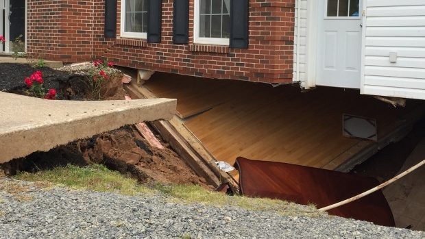 When the family in the house first awoke, they thought the sounds downstairs were home invaders.