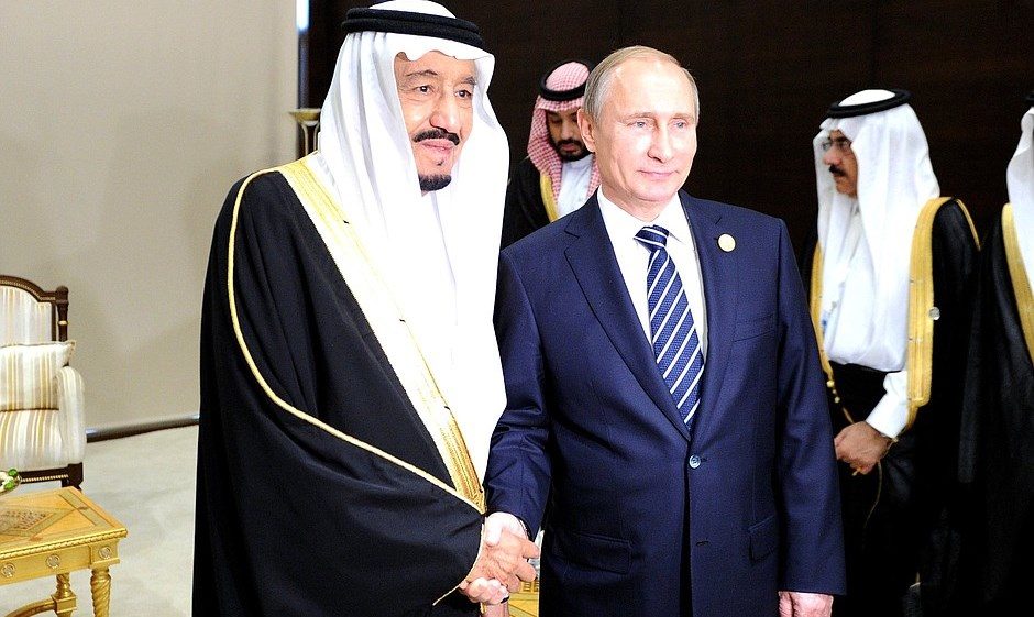 Salman Bin Abdulaziz Al Saud and Vladimir Putin