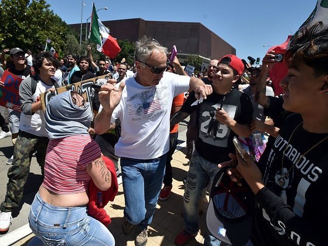 white male attacked anti-Trump protesters