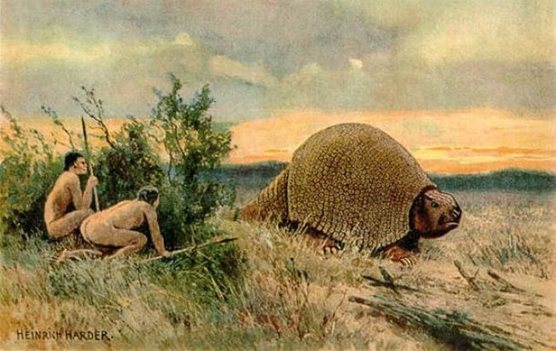 Click to enlarge Ancient sloth hunting
