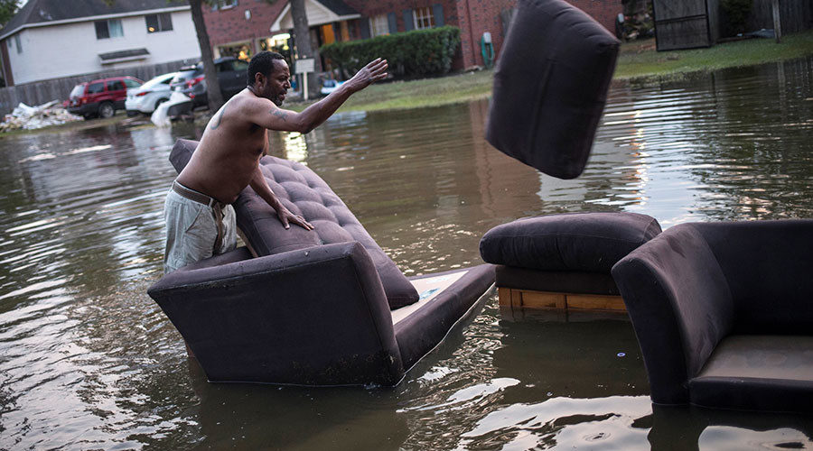 Man in flooded Houston