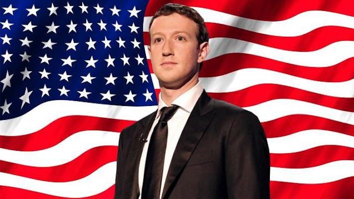 Mark Zuckerberg Facebook American Flag