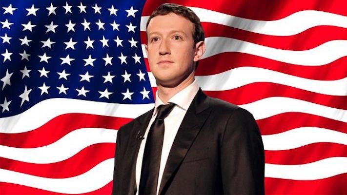Click to enlarge Mark Zuckerberg Facebook American Flag