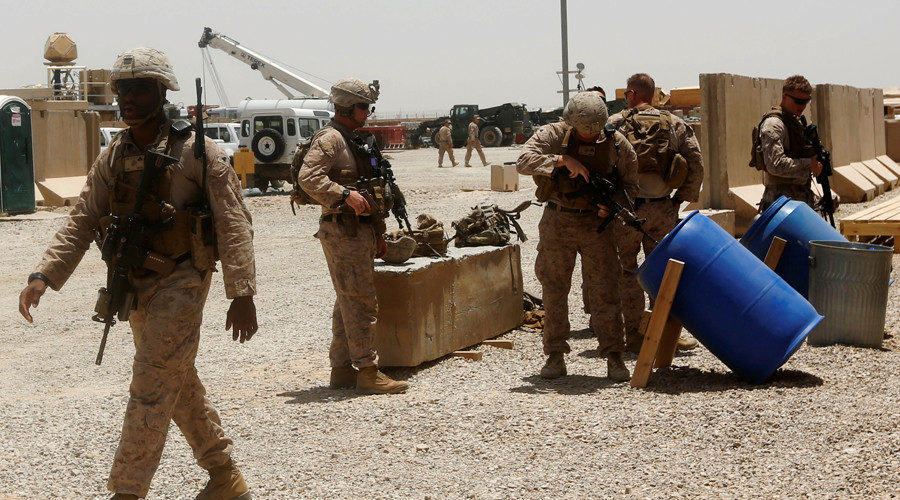 Click to enlarge U.S. Marines in Helmand province, Afghanistan