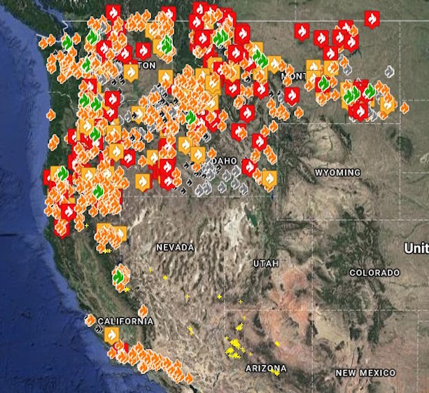 Wildfires Western US