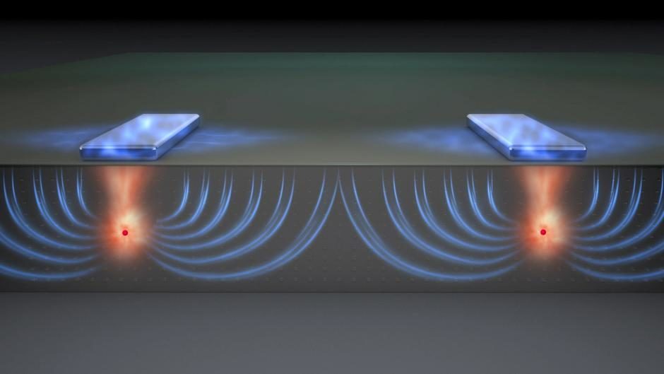 illustration shows a pair of flip flop qubits