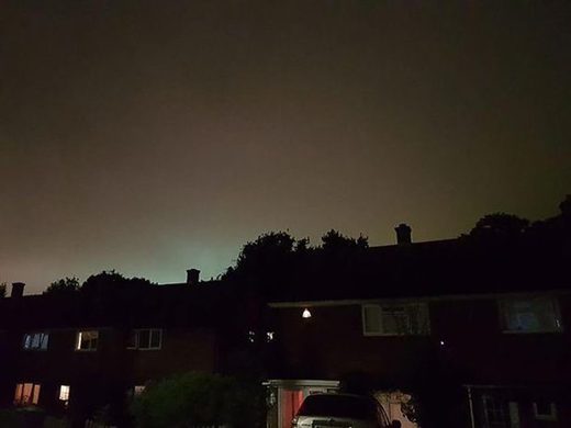 Eerie glow over Kent