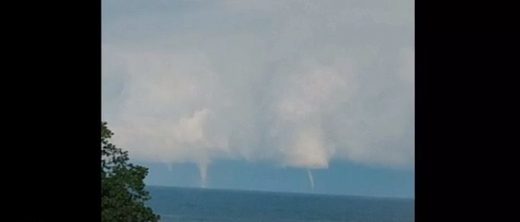 Waterspouts over Lake Erie