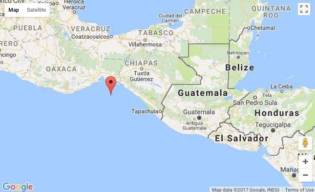 Earthquake near San Francisco del Mar, Mexico